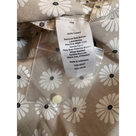 NWOT TALBOTS FLORAL DOT POPLIN SHIRTDRESS Size 12 P Coastal Preppy - Picture 13 of 13